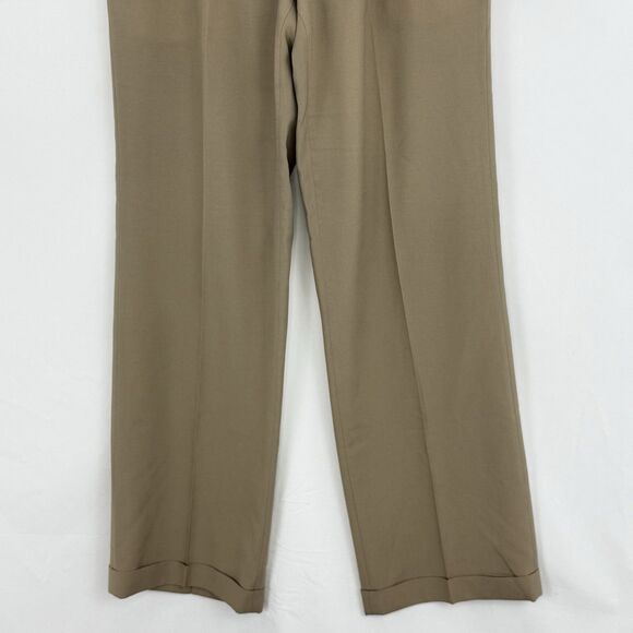 Vintage Dress Pants Pleated Front Cuffed Hems Mens 32 x 31 Beige - Picture 7 of 16